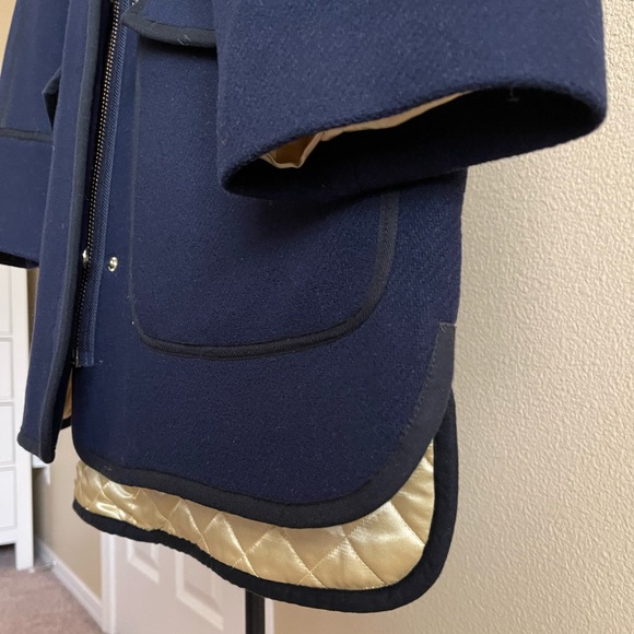 NEW! J. Crew Summit Parka in Italian Stadium-Cloth Wool Coat in Navy (8) - Picture 5 of 16